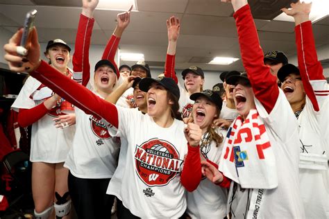 wisconsin volleyball team photos|Photos: Wisconsin volleyball brings title celebration home to its fans